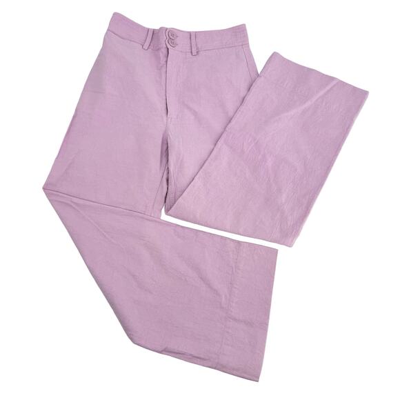 Apiece Apart Merida High Rise Cotton Pants Straight Leg Lavender Spring Summer 2 - Picture 4 of 11